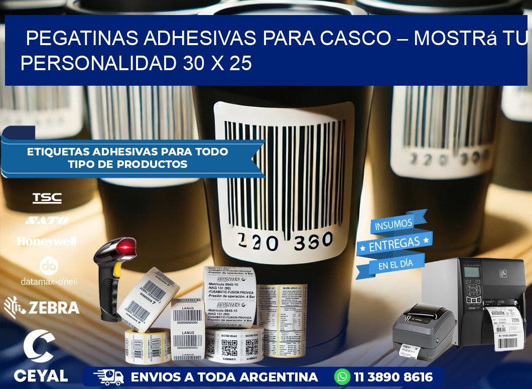 Pegatinas Adhesivas para Casco – Mostrá Tu Personalidad 30 x 25