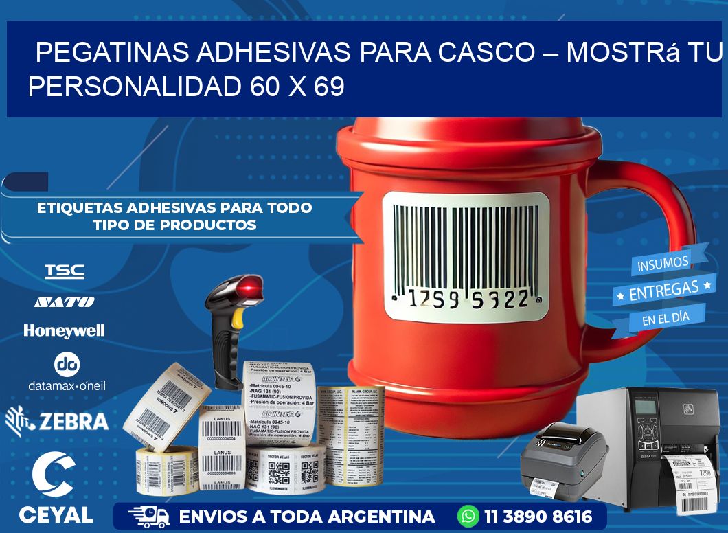 Pegatinas Adhesivas para Casco – Mostrá Tu Personalidad 60 x 69