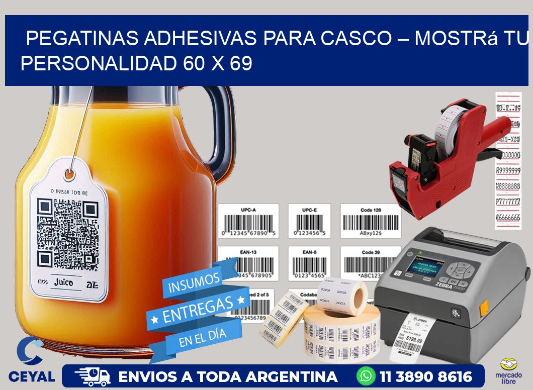 Pegatinas Adhesivas para Casco – Mostrá Tu Personalidad 60 x 69