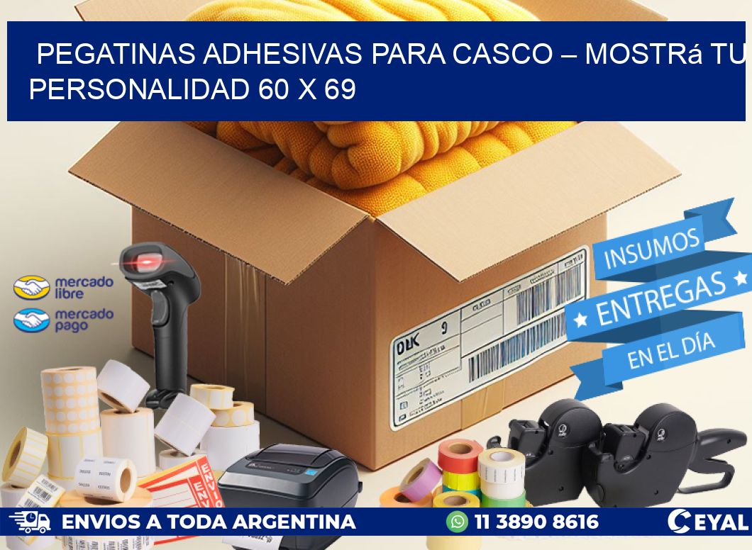 Pegatinas Adhesivas para Casco – Mostrá Tu Personalidad 60 x 69