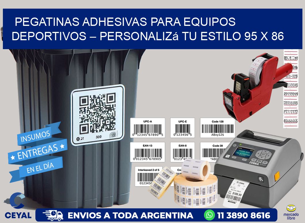 Pegatinas Adhesivas para Equipos Deportivos – Personalizá Tu Estilo 95 x 86