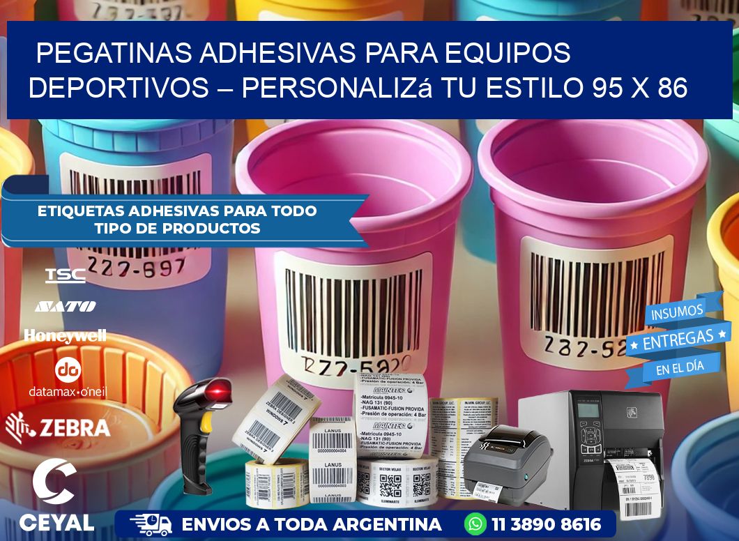 Pegatinas Adhesivas para Equipos Deportivos – Personalizá Tu Estilo 95 x 86