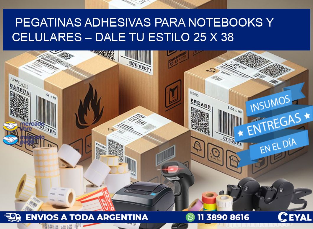 Pegatinas Adhesivas para Notebooks y Celulares – Dale Tu Estilo 25 x 38