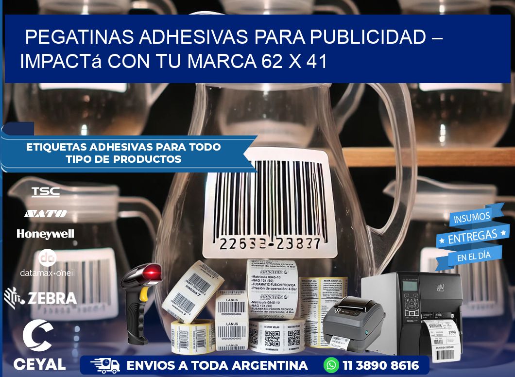 Pegatinas Adhesivas para Publicidad – Impactá con Tu Marca 62 x 41