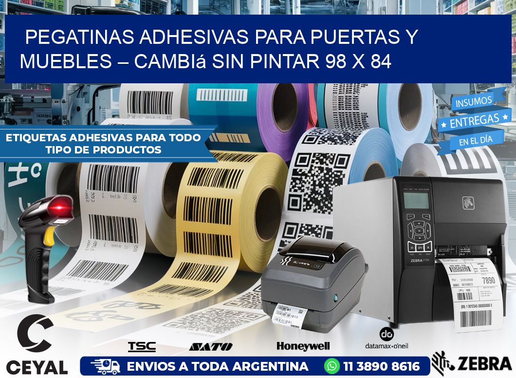 Pegatinas Adhesivas para Puertas y Muebles – Cambiá sin Pintar 98 x 84