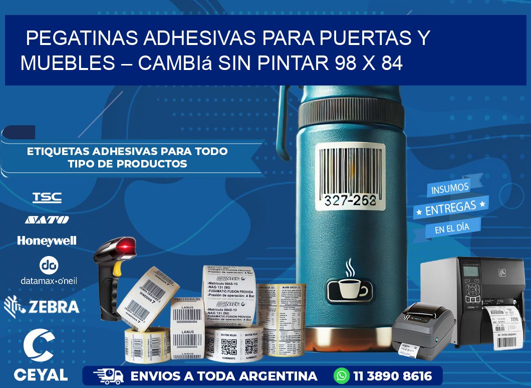 Pegatinas Adhesivas para Puertas y Muebles – Cambiá sin Pintar 98 x 84