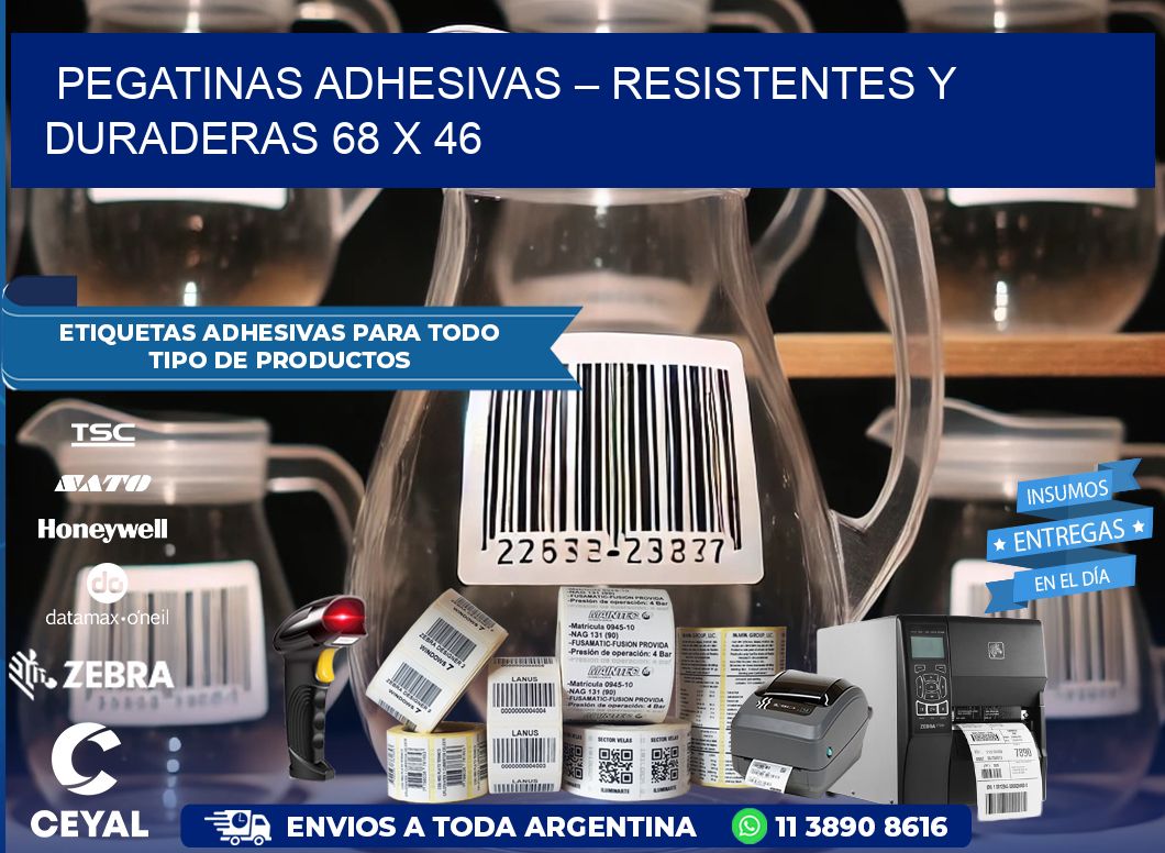 Pegatinas Adhesivas – Resistentes y Duraderas 68 x 46