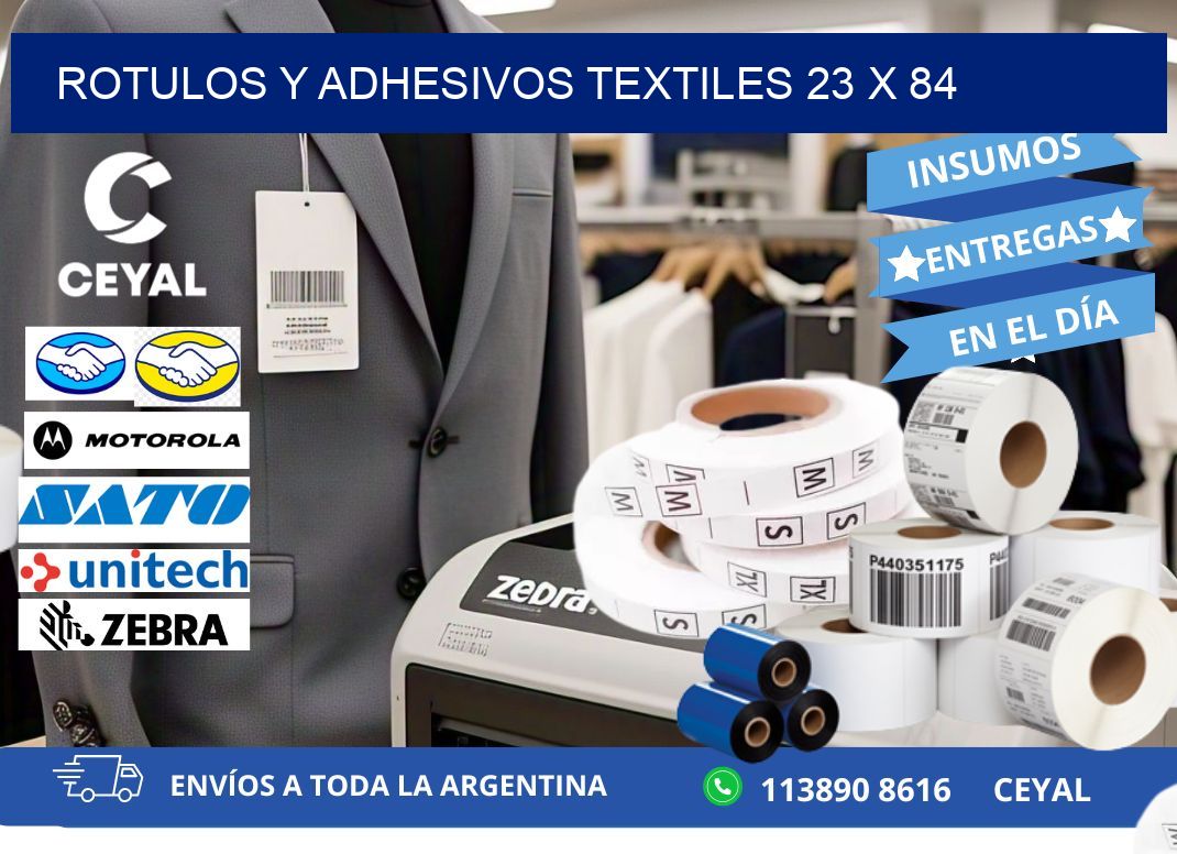ROTULOS Y ADHESIVOS TEXTILES 23 x 84