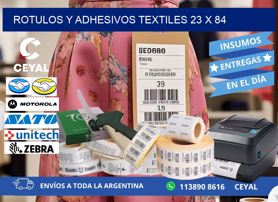 ROTULOS Y ADHESIVOS TEXTILES 23 x 84