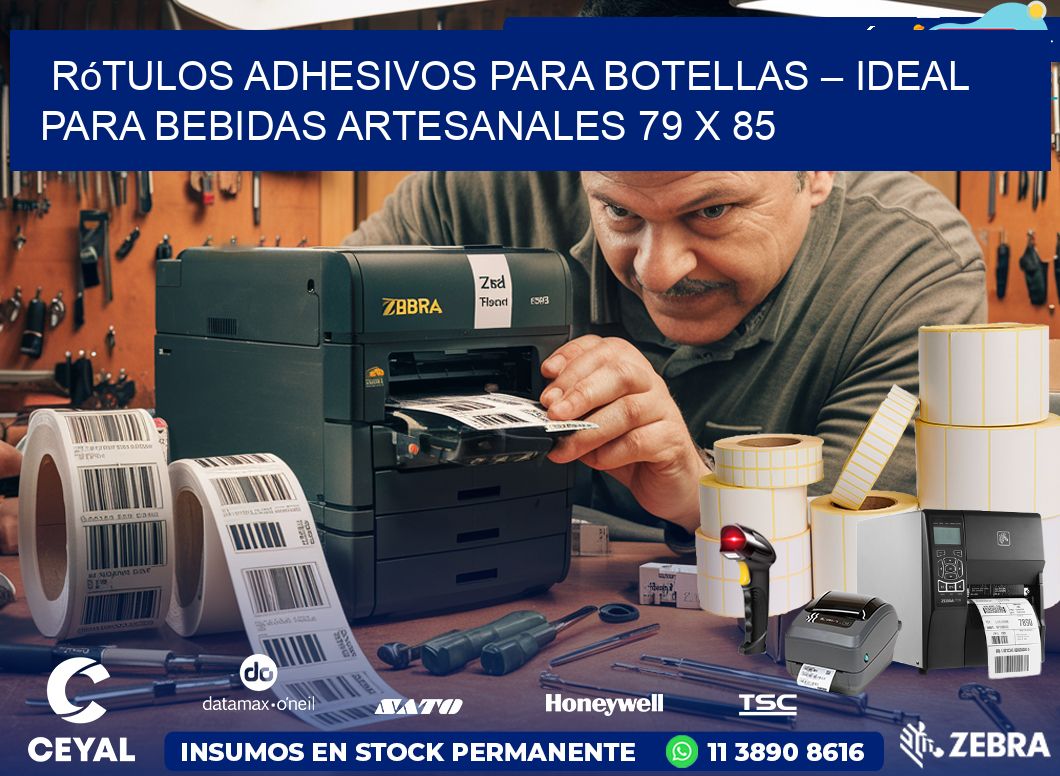 Rótulos Adhesivos para Botellas – Ideal para Bebidas Artesanales 79 x 85