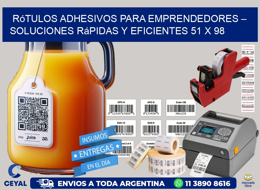 Rótulos Adhesivos para Emprendedores – Soluciones Rápidas y Eficientes 51 x 98
