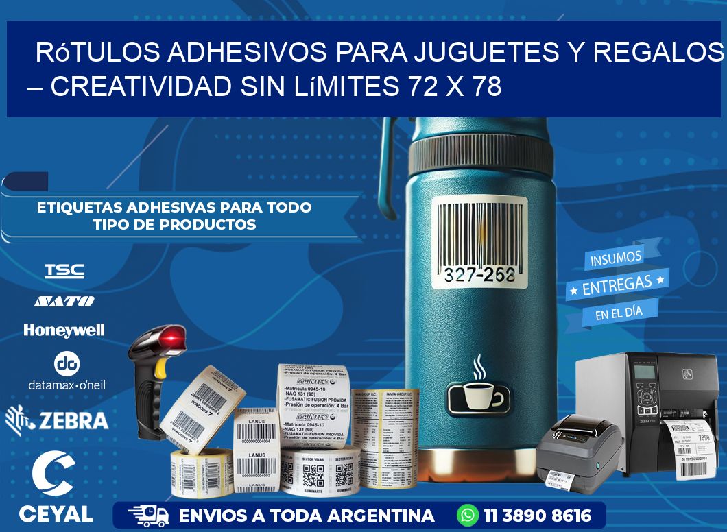 Rótulos Adhesivos para Juguetes y Regalos – Creatividad Sin Límites 72 x 78