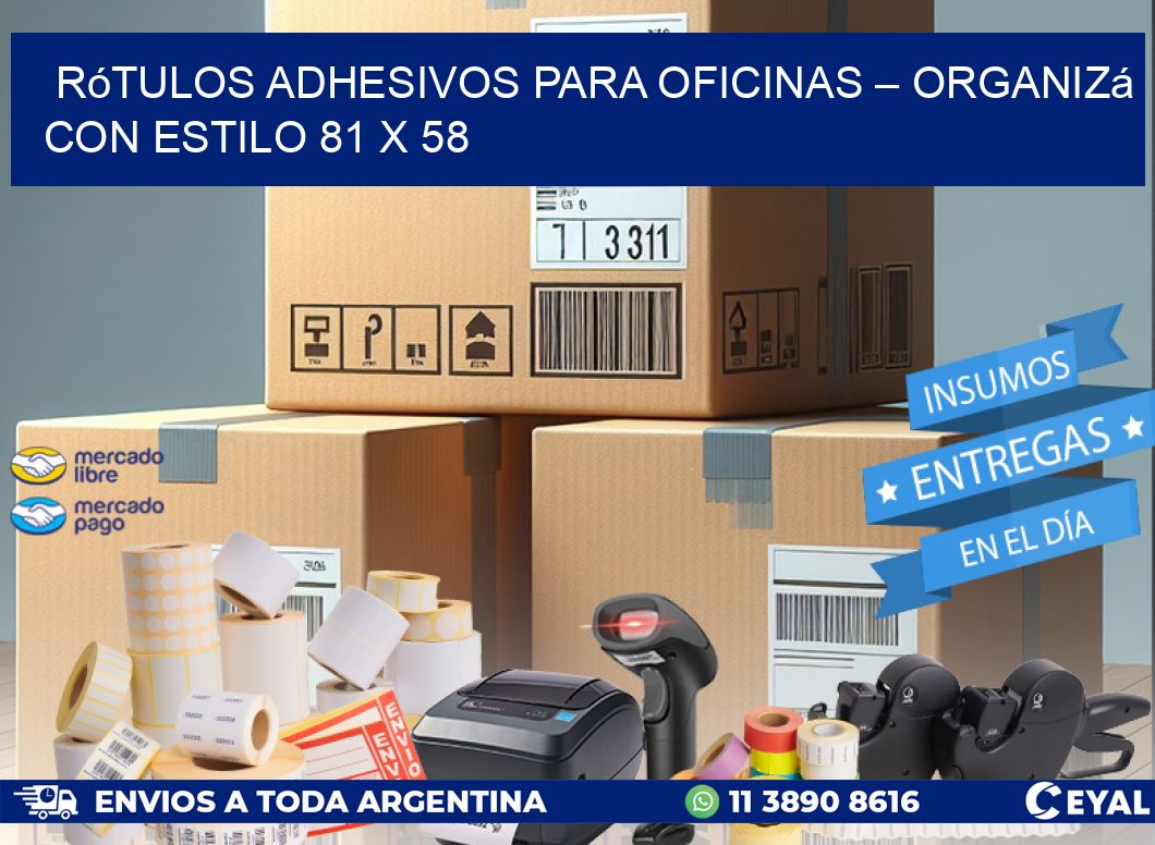Rótulos Adhesivos para Oficinas – Organizá con Estilo 81 x 58