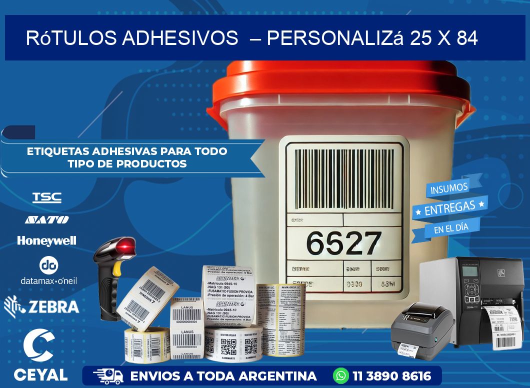 Rótulos Adhesivos  – Personalizá 25 x 84
