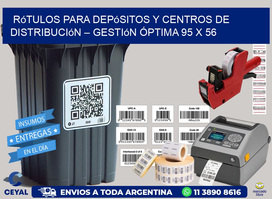 Rótulos para Depósitos y Centros de Distribución – Gestión Óptima 95 x 56
