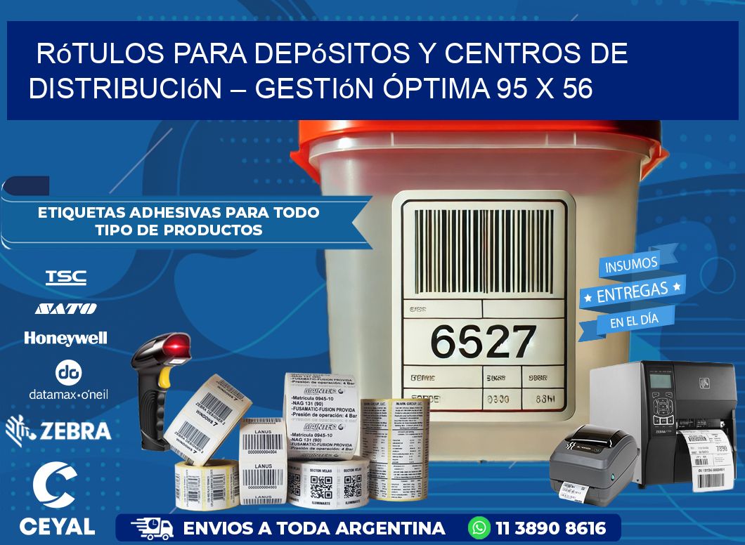 Rótulos para Depósitos y Centros de Distribución – Gestión Óptima 95 x 56