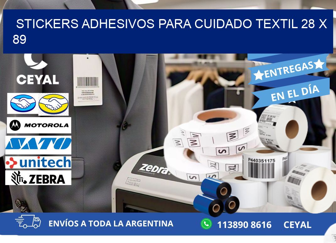 STICKERS ADHESIVOS PARA CUIDADO TEXTIL 28 x 89