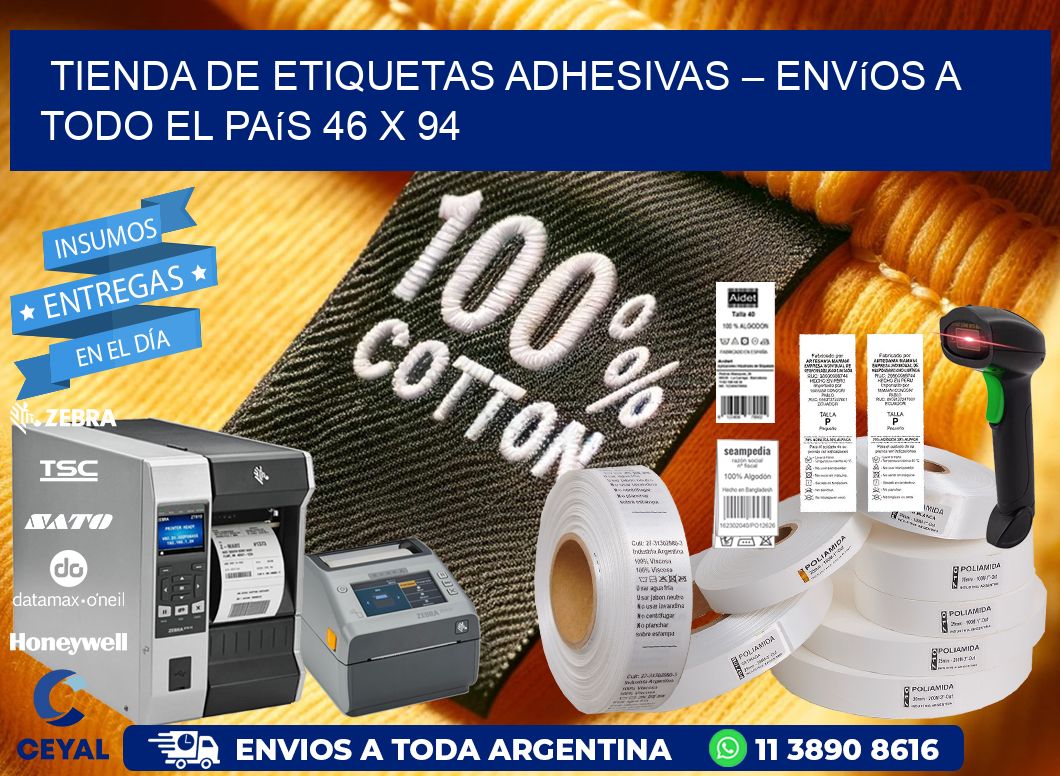 Tienda de Etiquetas Adhesivas – Envíos a Todo el País 46 x 94