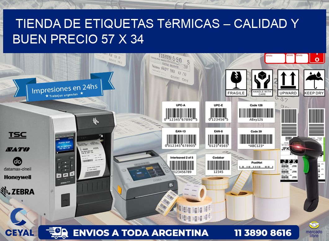 Tienda de Etiquetas Térmicas – Calidad y Buen Precio 57 x 34
