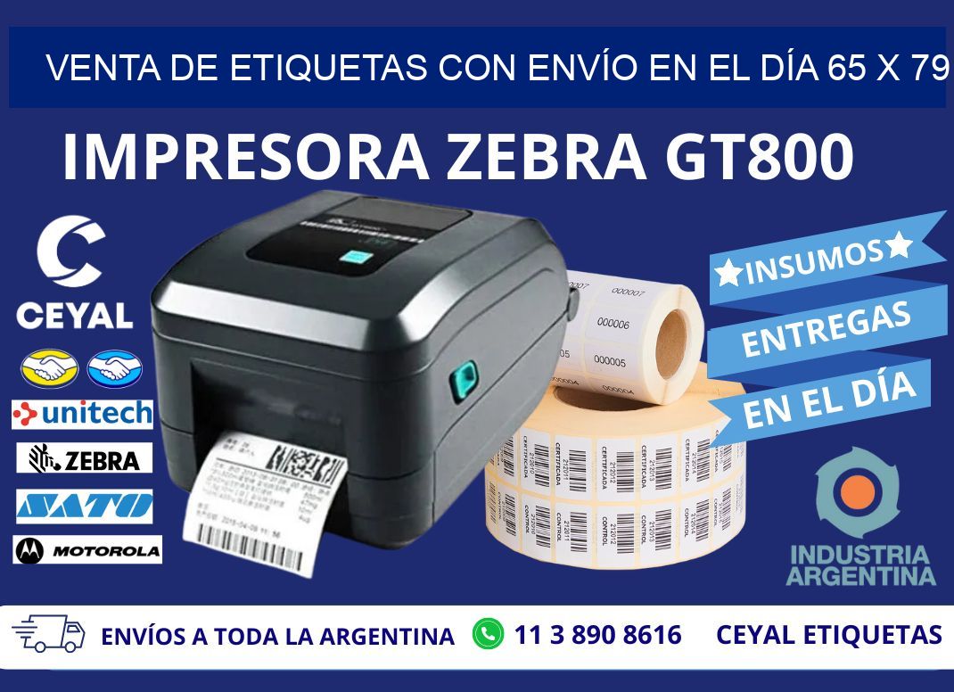 VENTA DE ETIQUETAS CON ENVÍO EN EL DÍA 65 x 79