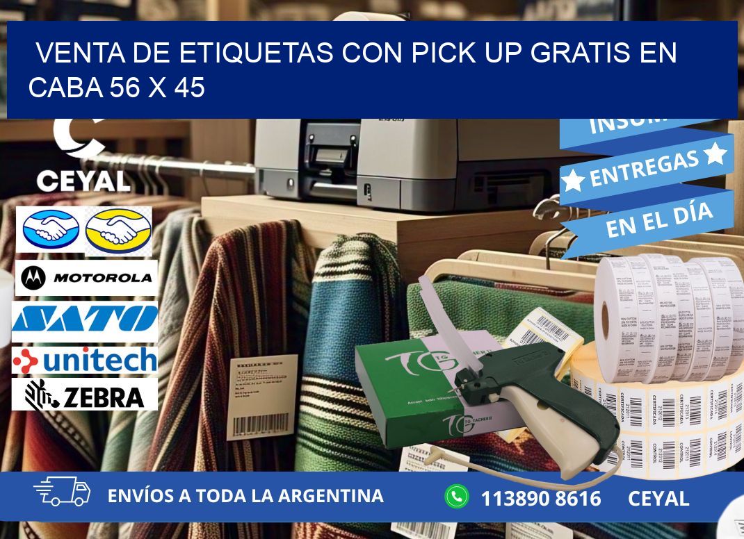 VENTA DE ETIQUETAS CON PICK UP GRATIS EN CABA 56 x 45