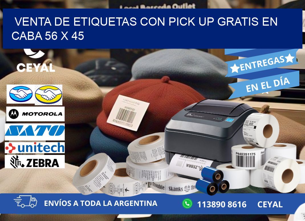 VENTA DE ETIQUETAS CON PICK UP GRATIS EN CABA 56 x 45