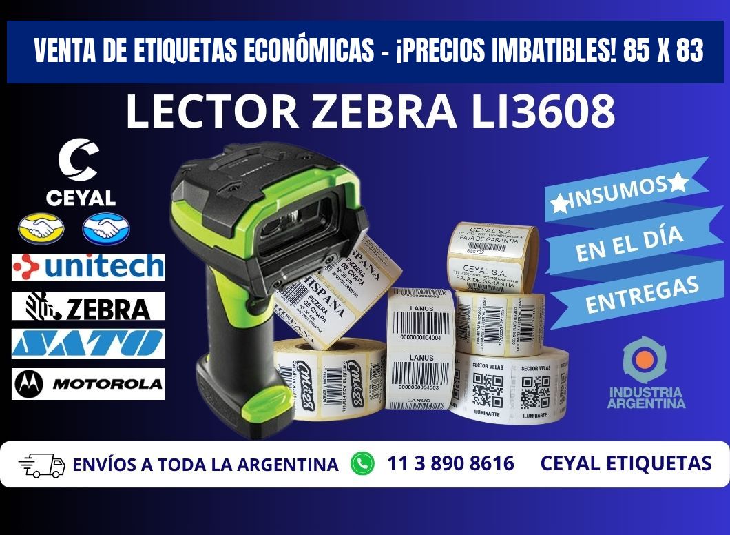 VENTA DE ETIQUETAS ECONÓMICAS – ¡PRECIOS IMBATIBLES! 85 x 83