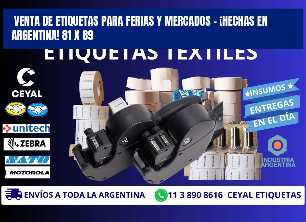 VENTA DE ETIQUETAS PARA FERIAS Y MERCADOS – ¡HECHAS EN ARGENTINA! 81 x 89