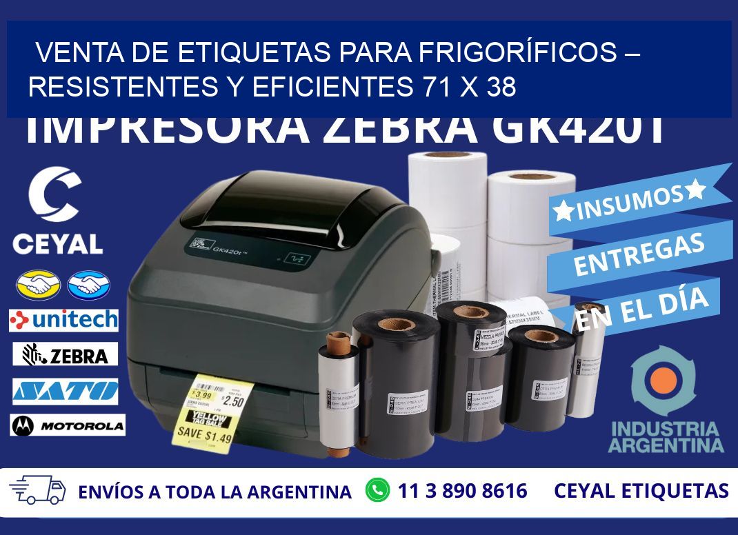 VENTA DE ETIQUETAS PARA FRIGORÍFICOS – RESISTENTES Y EFICIENTES 71 x 38