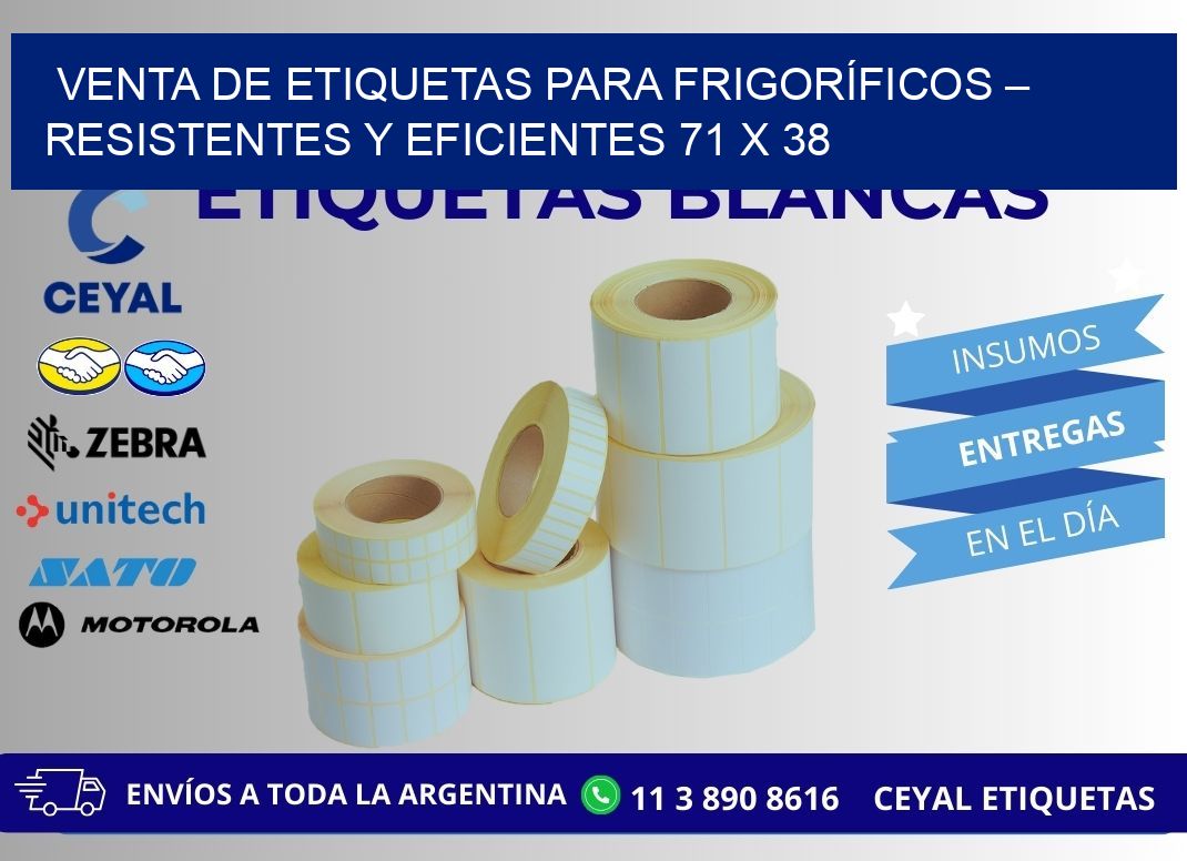 VENTA DE ETIQUETAS PARA FRIGORÍFICOS – RESISTENTES Y EFICIENTES 71 x 38