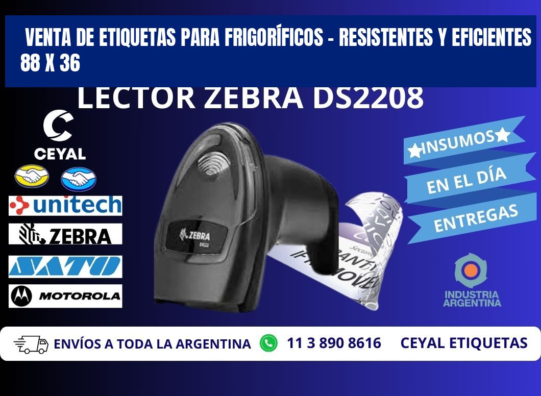 VENTA DE ETIQUETAS PARA FRIGORÍFICOS – RESISTENTES Y EFICIENTES 88 x 36