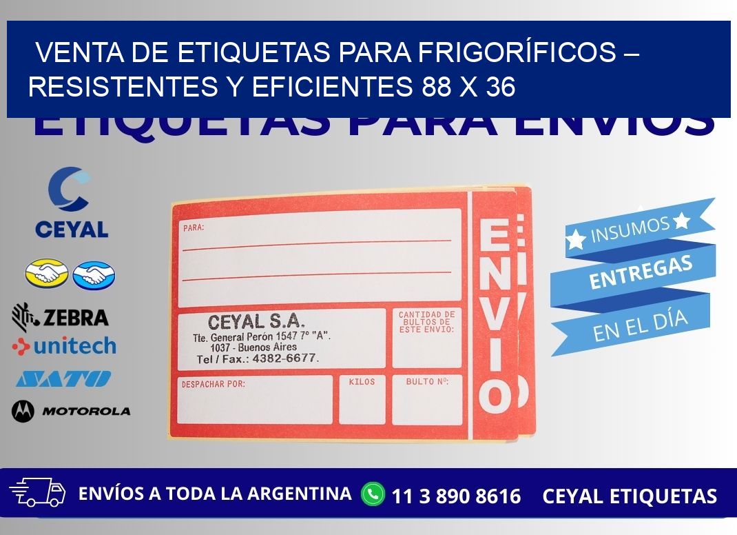 VENTA DE ETIQUETAS PARA FRIGORÍFICOS – RESISTENTES Y EFICIENTES 88 x 36