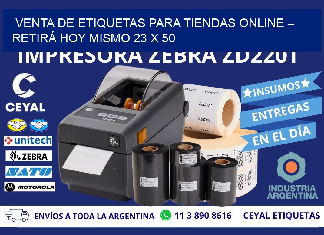 VENTA DE ETIQUETAS PARA TIENDAS ONLINE – RETIRÁ HOY MISMO 23 x 50