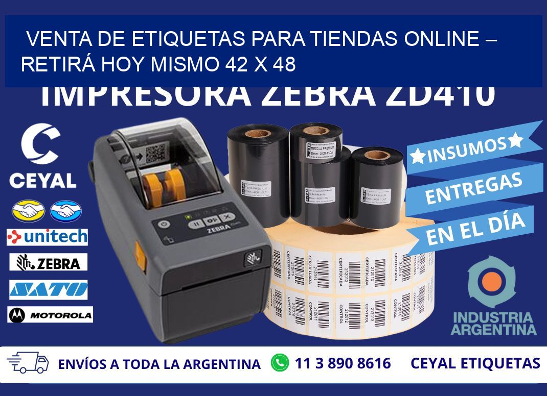 VENTA DE ETIQUETAS PARA TIENDAS ONLINE – RETIRÁ HOY MISMO 42 x 48