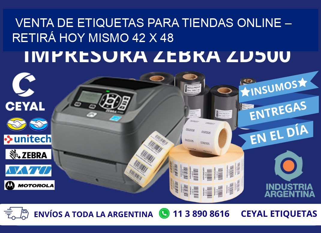 VENTA DE ETIQUETAS PARA TIENDAS ONLINE – RETIRÁ HOY MISMO 42 x 48