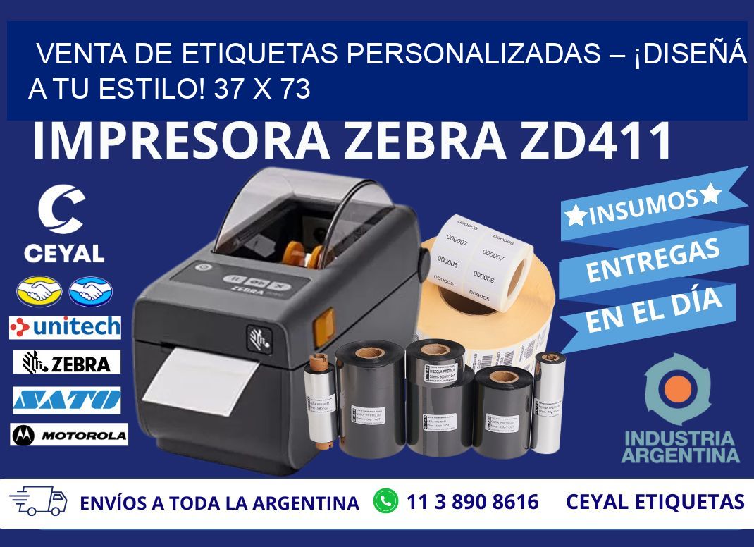 VENTA DE ETIQUETAS PERSONALIZADAS – ¡DISEÑÁ A TU ESTILO! 37 x 73