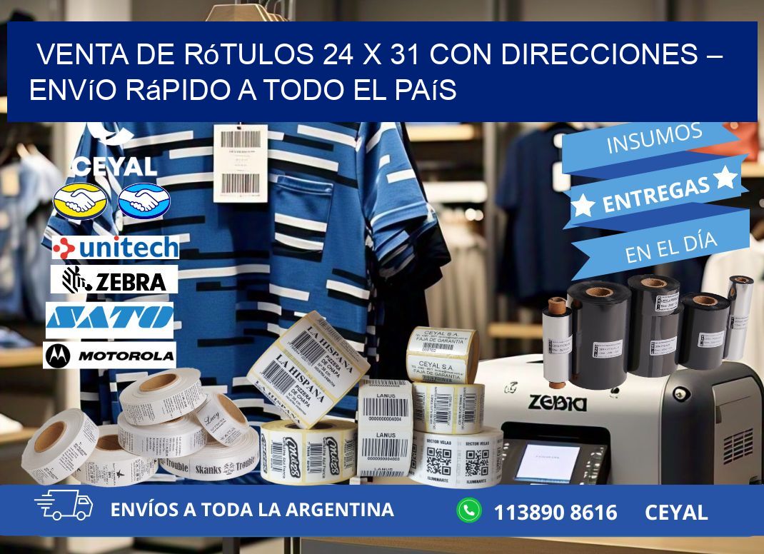 Venta de Rótulos 24 x 31 con Direcciones – Envío Rápido a Todo el País