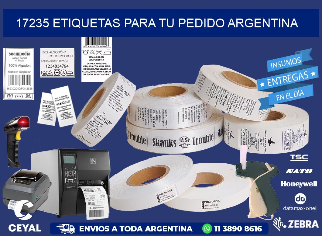 17235 ETIQUETAS PARA TU PEDIDO ARGENTINA
