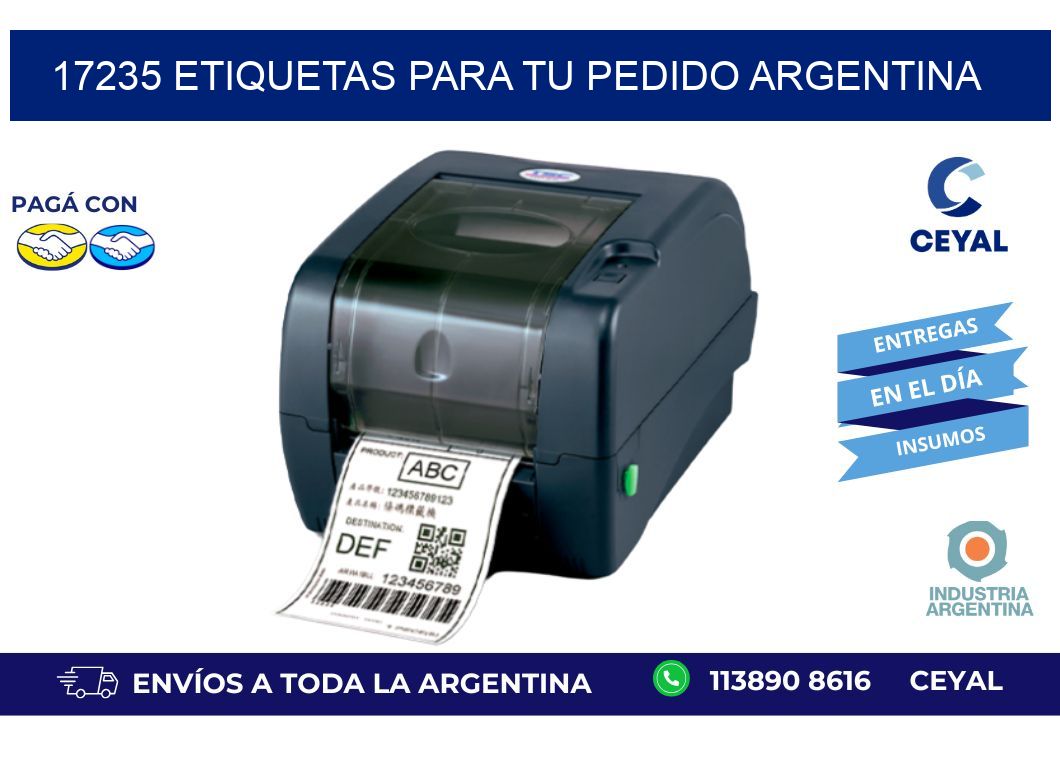 17235 ETIQUETAS PARA TU PEDIDO ARGENTINA