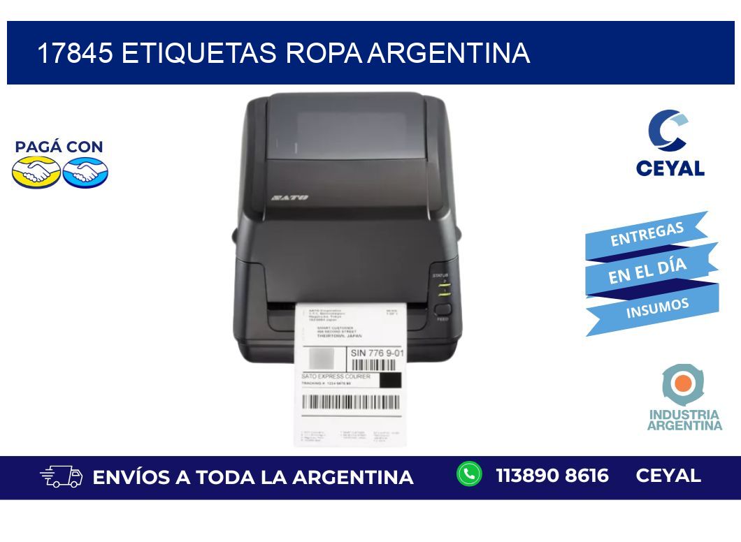 17845 ETIQUETAS ROPA ARGENTINA