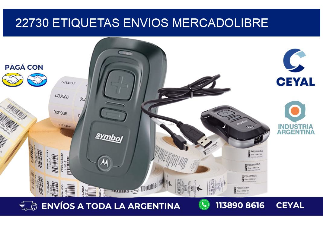 22730 ETIQUETAS ENVIOS MERCADOLIBRE
