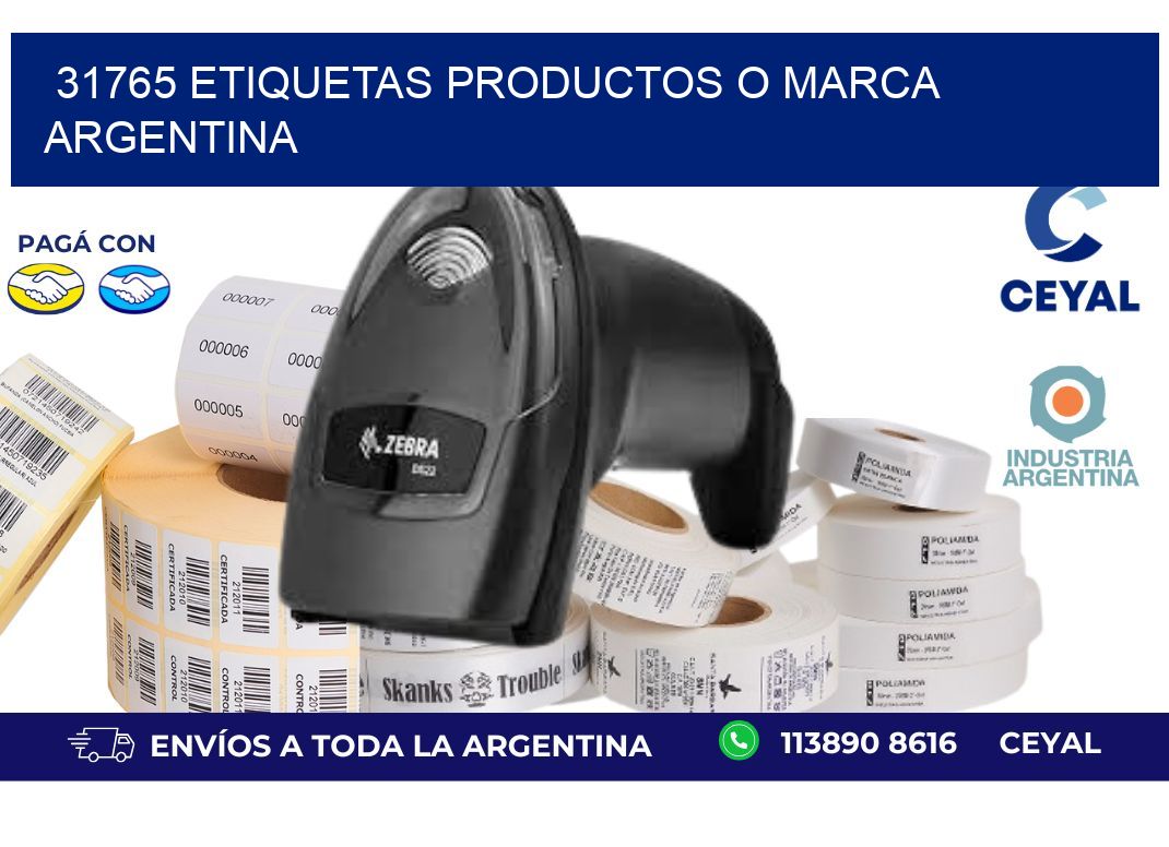 31765 ETIQUETAS PRODUCTOS O MARCA ARGENTINA