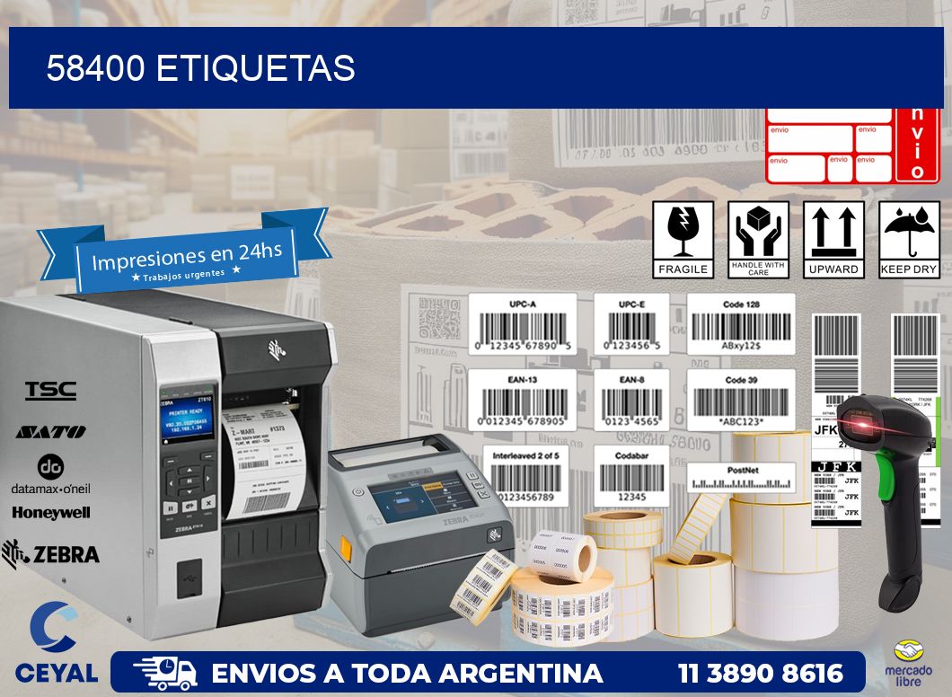 58400 ETIQUETAS