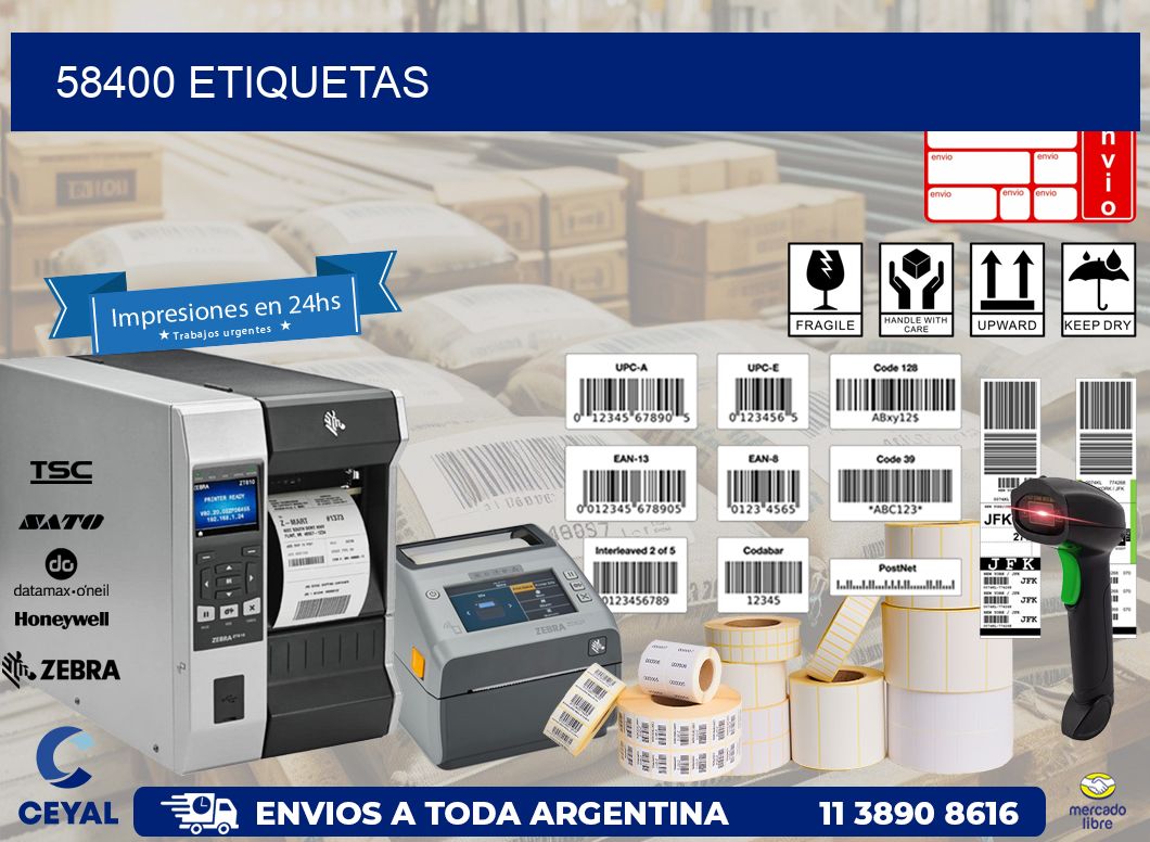 58400 ETIQUETAS