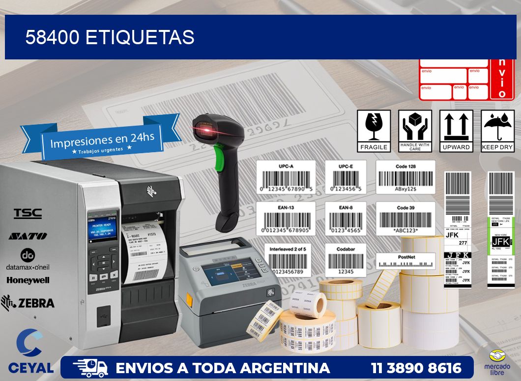 58400 ETIQUETAS