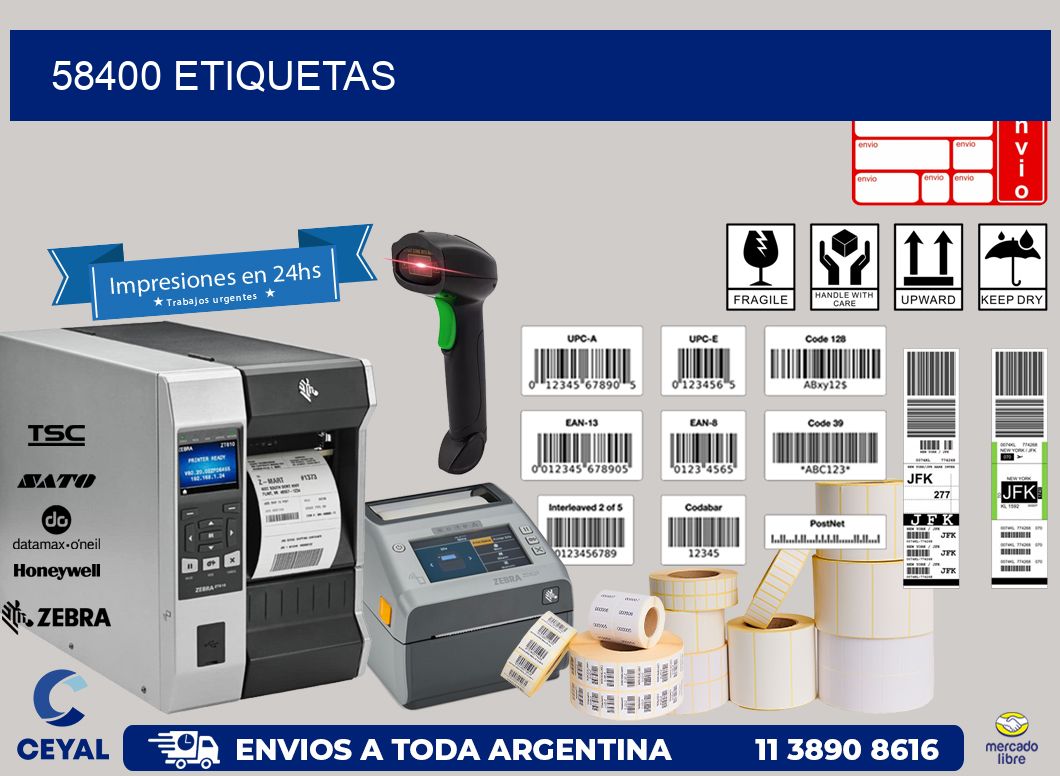 58400 ETIQUETAS
