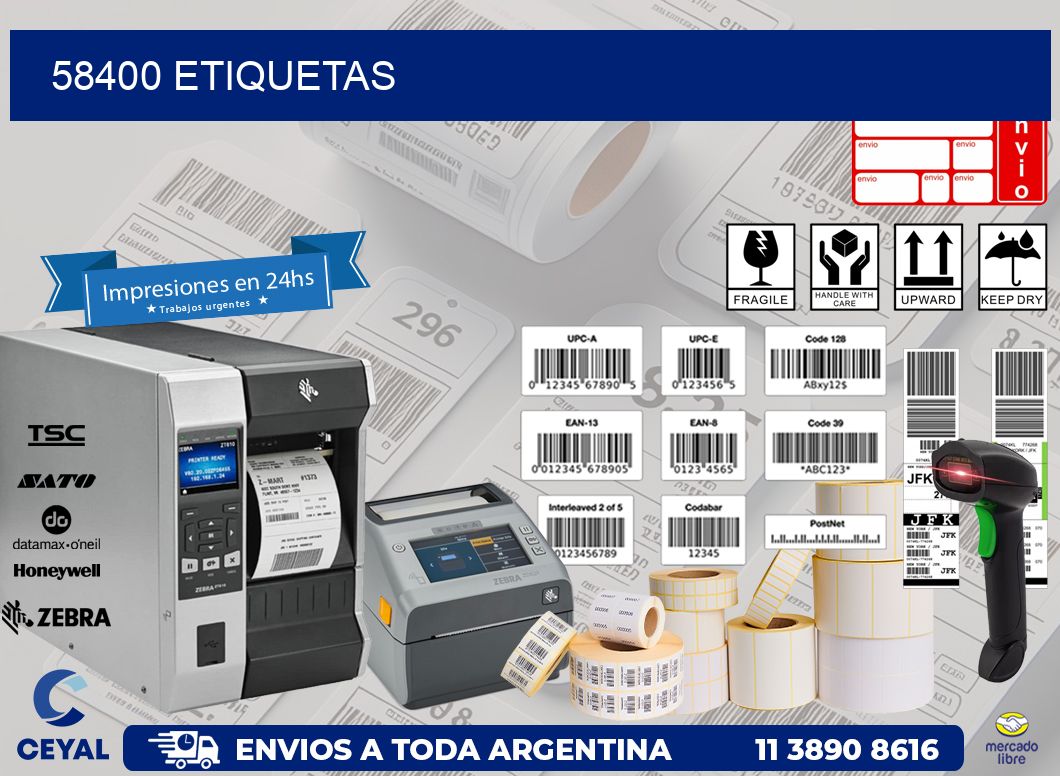 58400 ETIQUETAS
