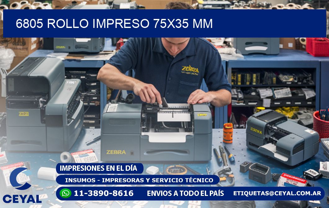 6805 ROLLO IMPRESO 75x35 mm