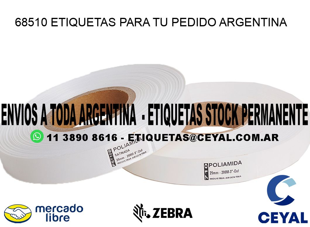 68510 ETIQUETAS PARA TU PEDIDO ARGENTINA