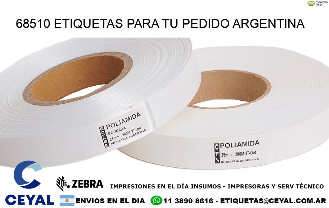 68510 ETIQUETAS PARA TU PEDIDO ARGENTINA